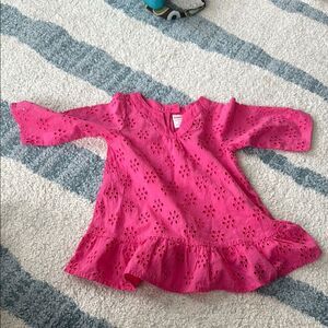 Gymboree Pink Eyelet coverup dress 6-12M